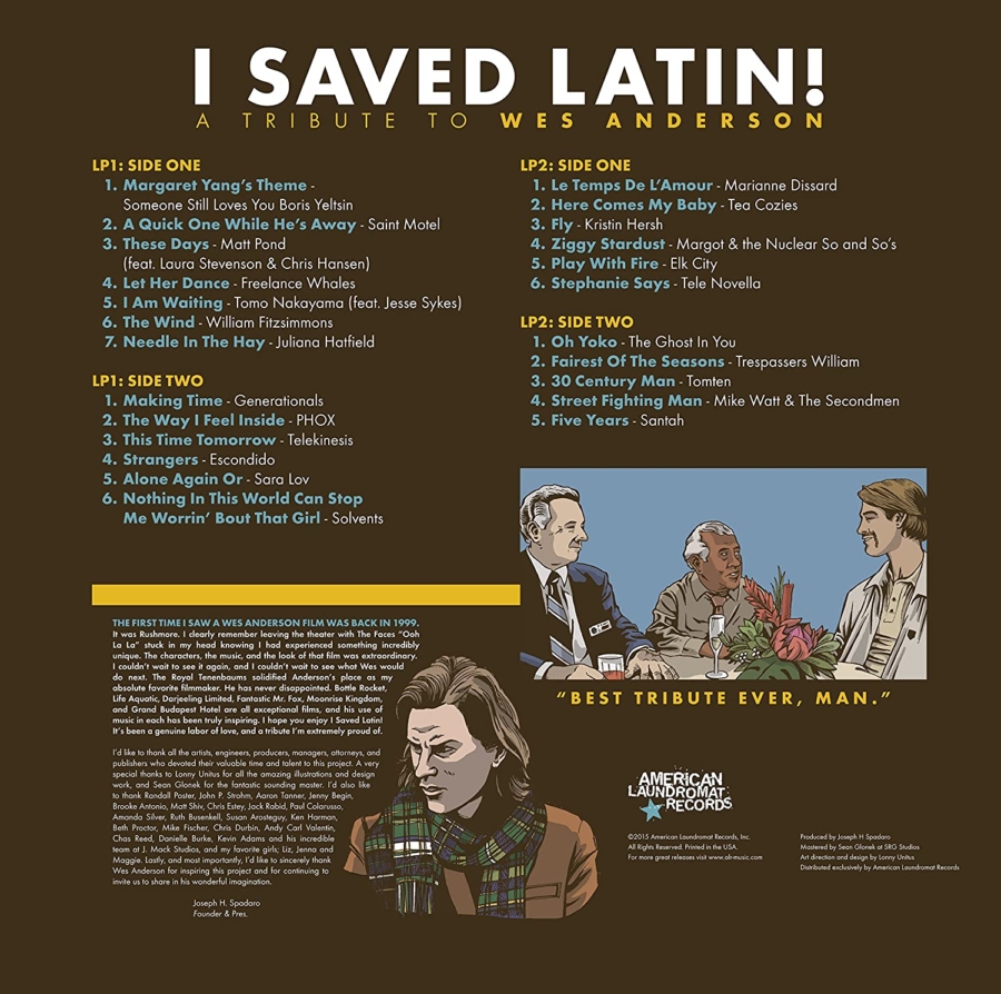 I Saved Latin: Tribute to Wes Anderson 2 LP (Gold & Red Coloured Vinyl) - Image 2