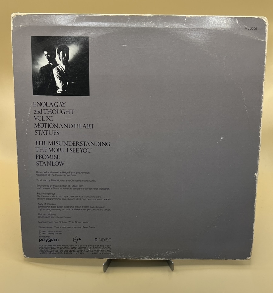 Orchestral Manoeuvres in the Dark - Organisation **Used Vinyl LP** - Image 5