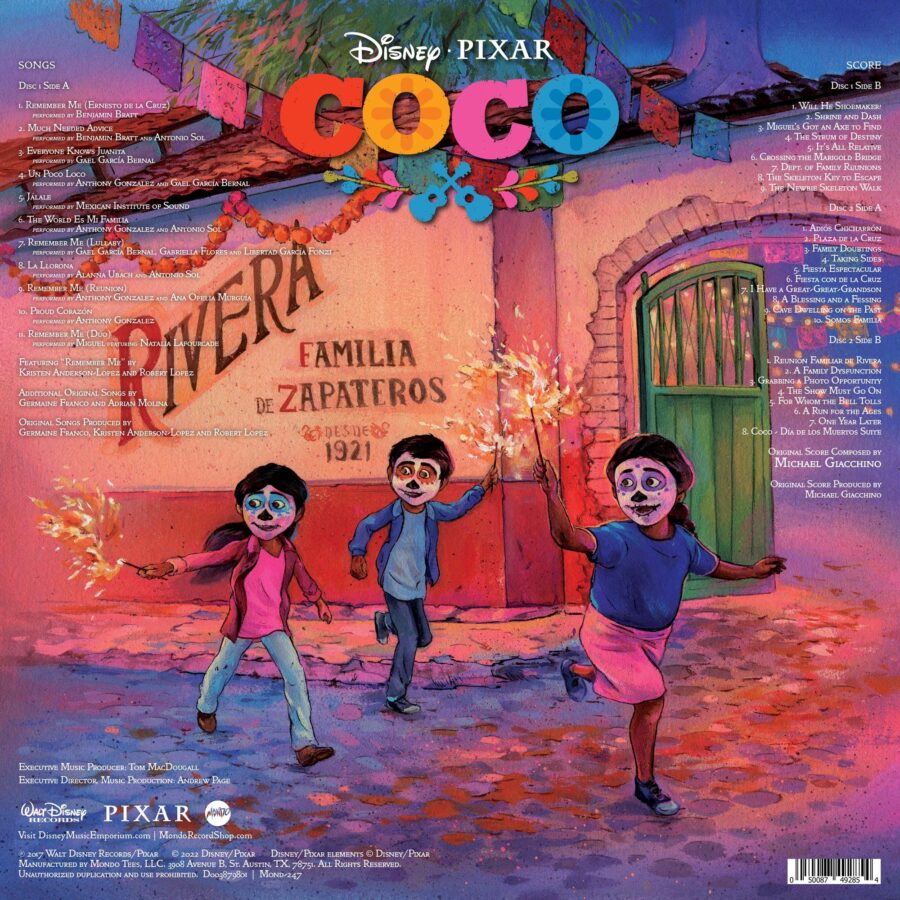 Coco - Original Motion Picture Soundtrack (2LP 180g Mondo Exclusive Colorway Vinyl) - Image 2