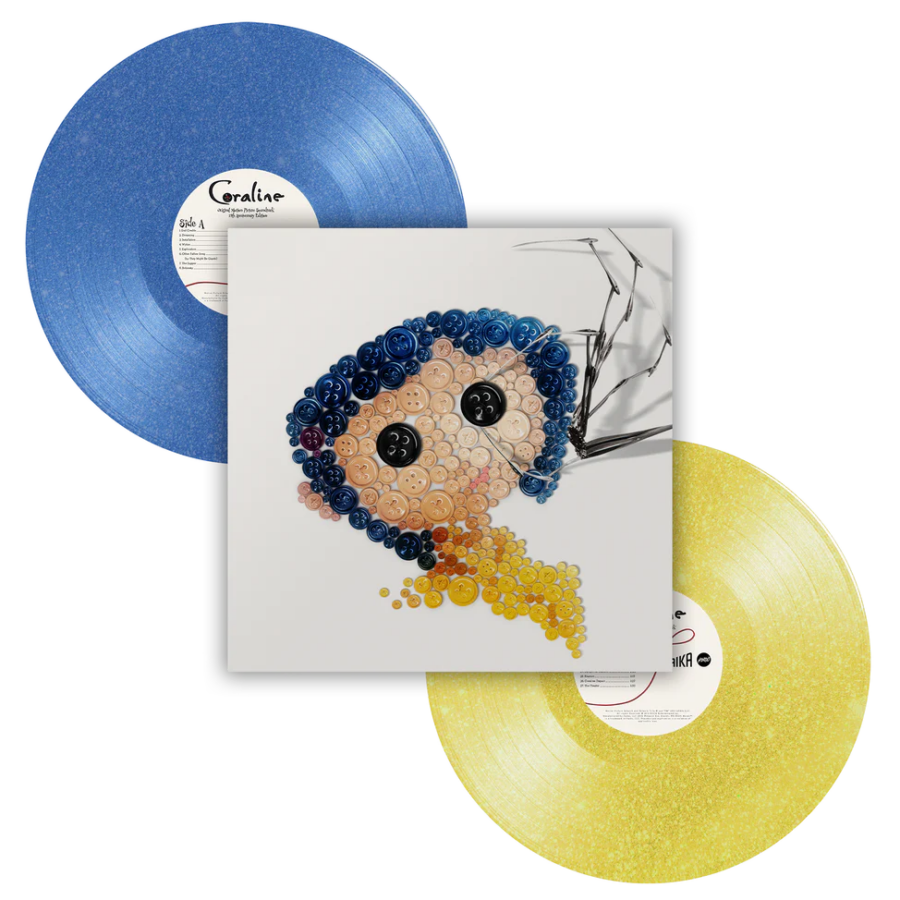 Coraline - Original Motion Picture Soundtrack 2LP Blue and Yellow Vinyl (15th Anniversary Edition)) - Image 2